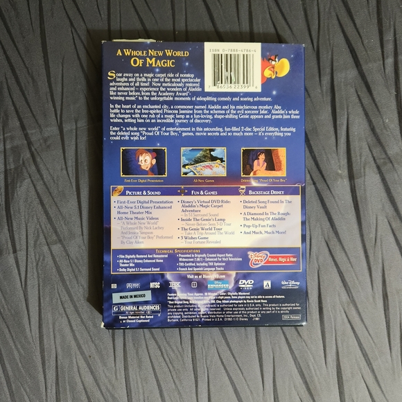 Disney Aladdin Platinum Edition DVD - Picture 2 of 2